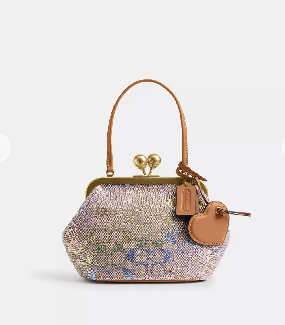 Coach Kisslock Frame Bag 16 Rainbow Crystal