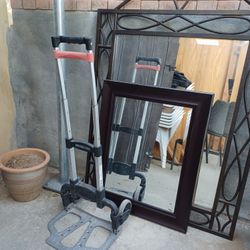 Large Mirrors And Hand Cart