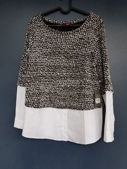 Vince Camuto Knit & Shirt Small