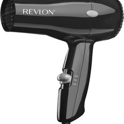 Revlon Compact Hair Dryer | 1875W Lightweight Design, Perfect for Travel, (Black)