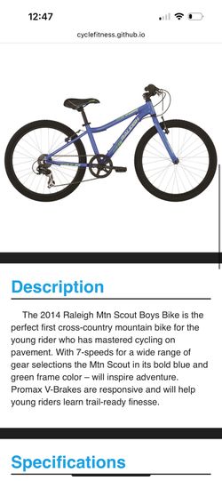 Raleigh Mtn Scout Bike