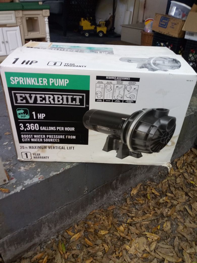 Brand new sprinkler pump
