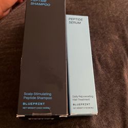 Blue Print Scalp Simulating Peptide Shampoo And Blue Print Daily Rejuvenating Hair Treatment 