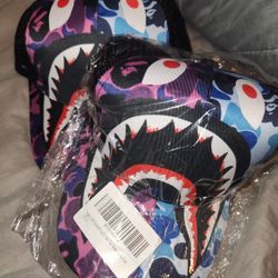 New Adjustable Bape Shark Design Cap Trucker  Hat