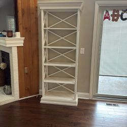 Tall White Decorative Shelf 