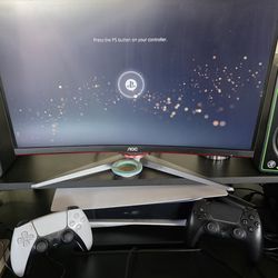 PS5 Console with 2 controllers & Games