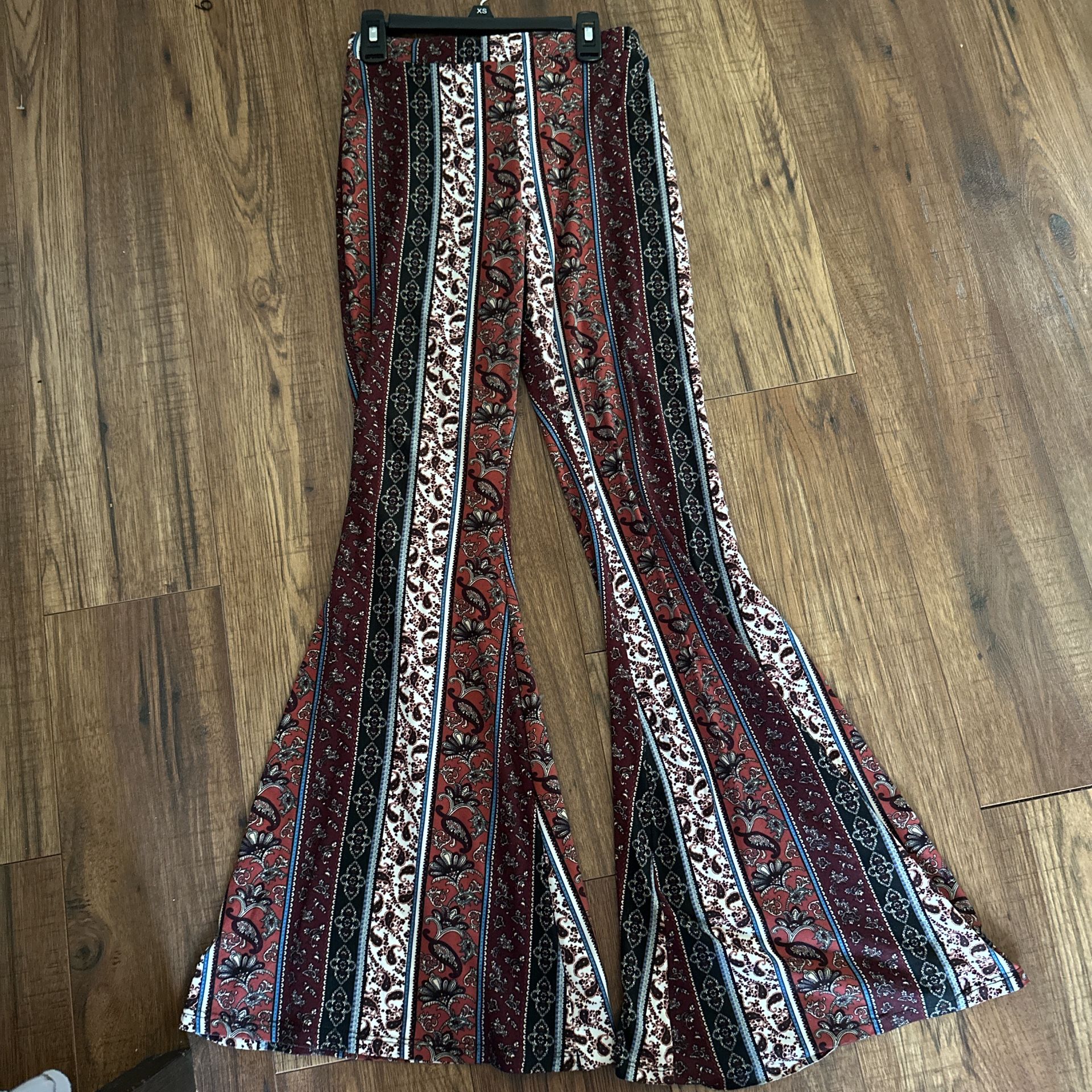 pattern flare leggings
