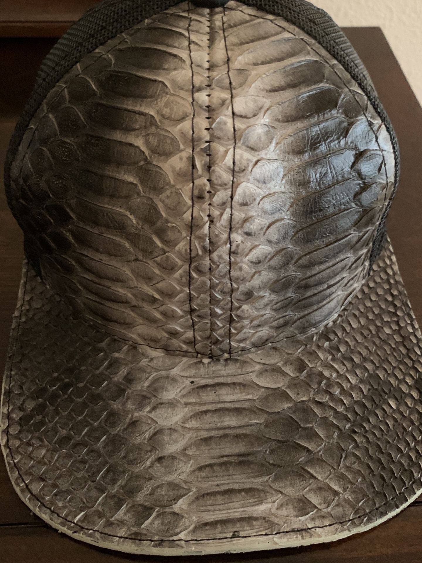 Genuine Python & Fishnet Cap