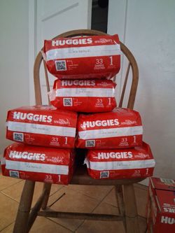 Huggies 6  - 33 diaper couches #1.  all for 40 dlls