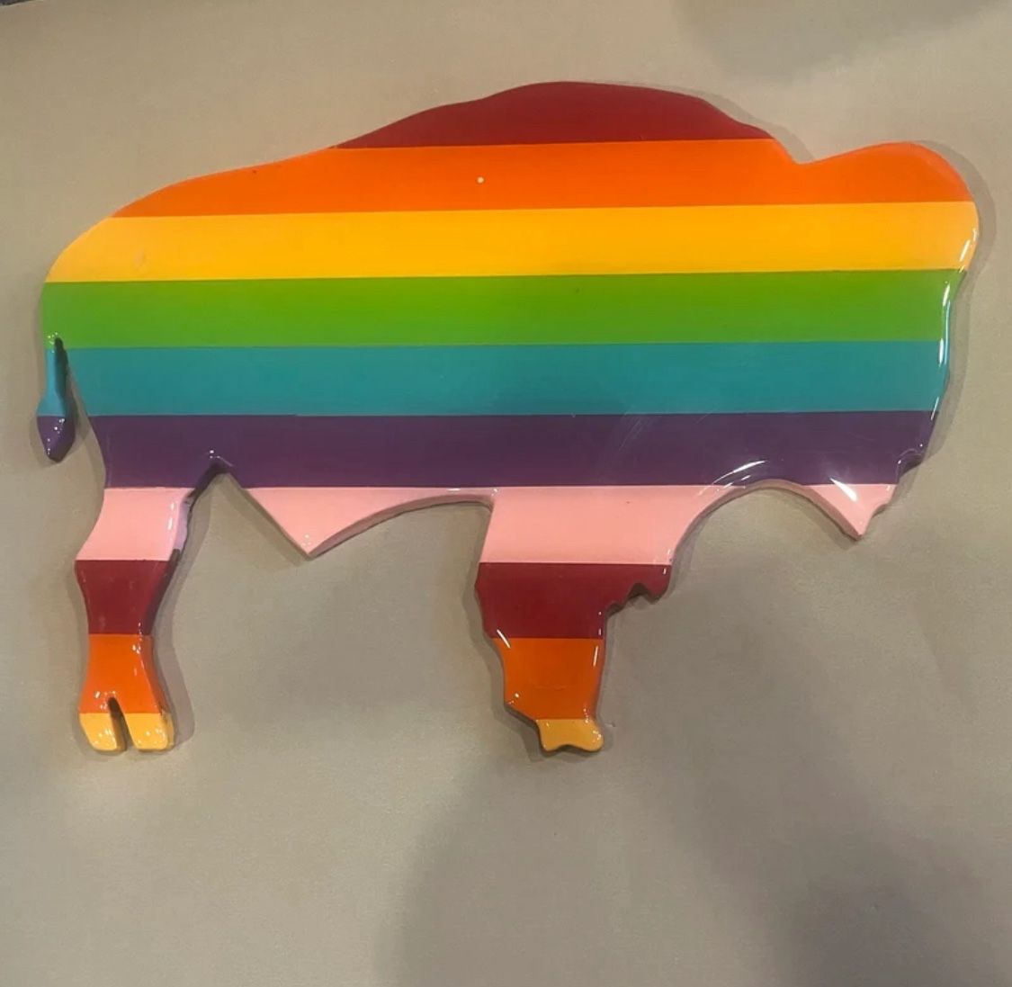 Rainbow Buffalo Wall hanging, Buffalo Bills, Buffalo NY Pride Décor