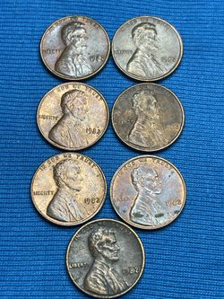 5 Monedas Lincoln 1982 No Ceca