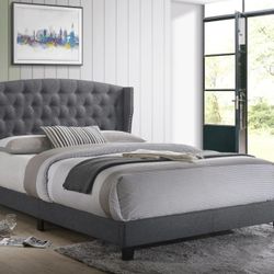 Rosemary Gray King Platform Bed

