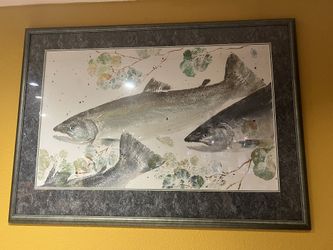 Fish Painting Gyotaro Mono print By Cherry Sweig