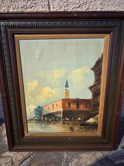 Vintage Anthony Di Vity Oil Painting Framed