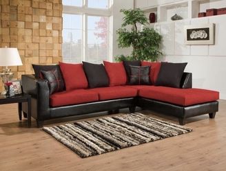 Black and red sectional! Other couch deals here