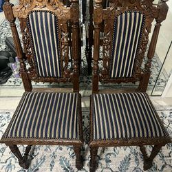 Dining Chairs 19th Century Renaissance  Set Of 4 