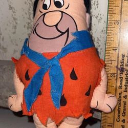 Vintage 1972 Fred Flintstone Plush Doll 6.5" Knickerbocker Toy Co.