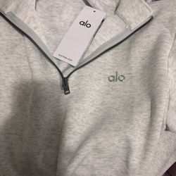 Alo Quarter Zip Grey  Boof