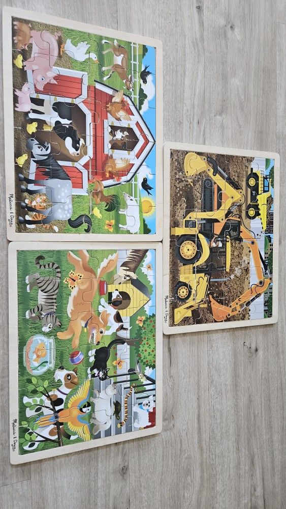 3 MELISSA AND DOUG PUZZLES