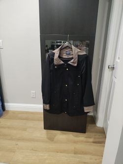 Nice Black Jacket with hood/size large