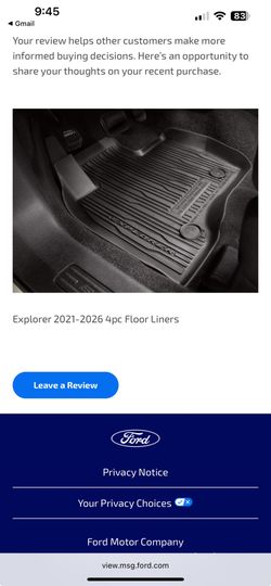 Ford Explorer Original Floor Liners Brand New $170