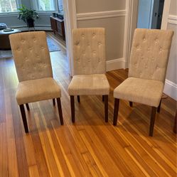 3 Dining Room Upholstered Chairs