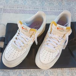 👟 NIKE ✓ AIR Forces One White 🐻‍❄️ LOW 07 SE Stitching 💜 Sneakers 