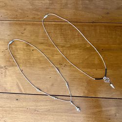 Two Southwestern Liquid Silver Necklaces