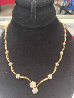 14k Gold diamond necklace 19 5 grams 22 Long layaway available 10% if you interested please make sure you ask for Maribel thank you