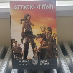Attack on Titan Seasons 1-4 Parts 1-4 Manga Box Sets, which includes volumes 1 through 17.