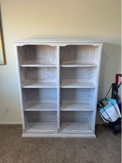 FREE Solid Wood White Stained Bookshelf