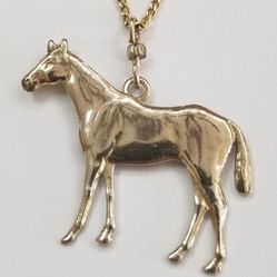 Gold Plated Horse Pendant 