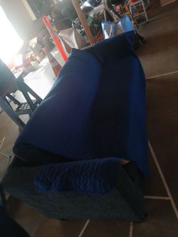 Blue Fabric cover included. ..gery Sofa