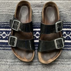 Birkenstock Arizona Metallic Soft Footbed Sandal