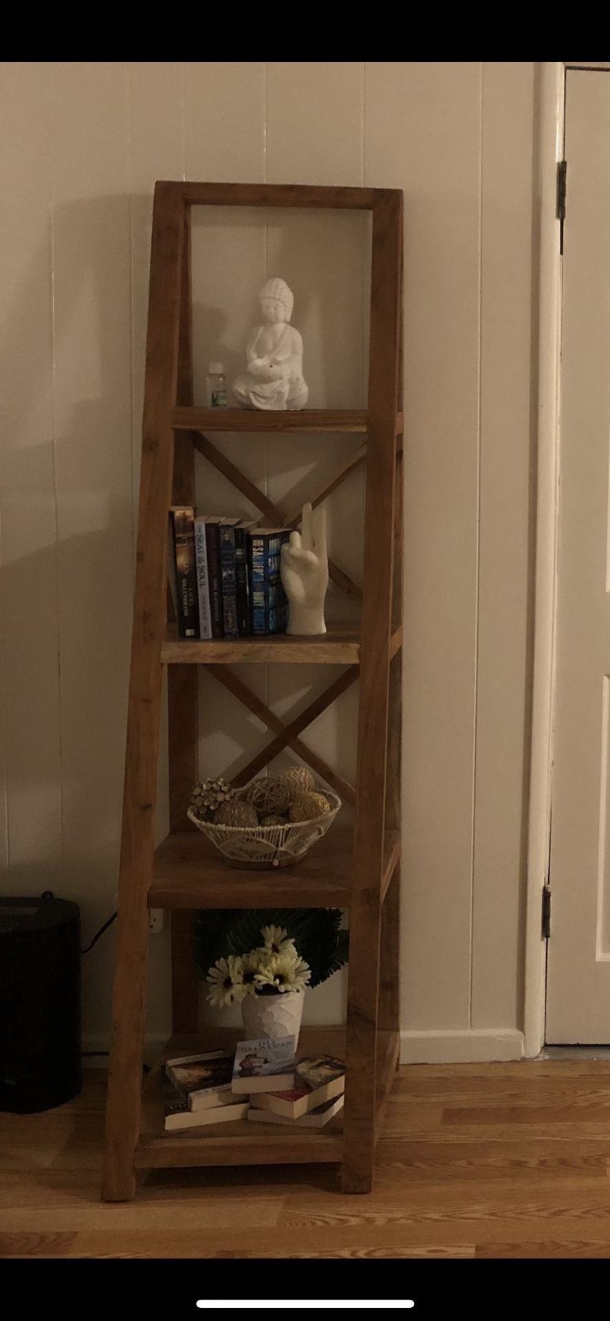 4 Tier Ladder Book Shelf Arcadia Wood