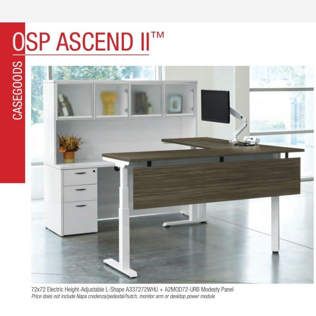 U Shaped Desk Office Furniture Electrical Height Desk