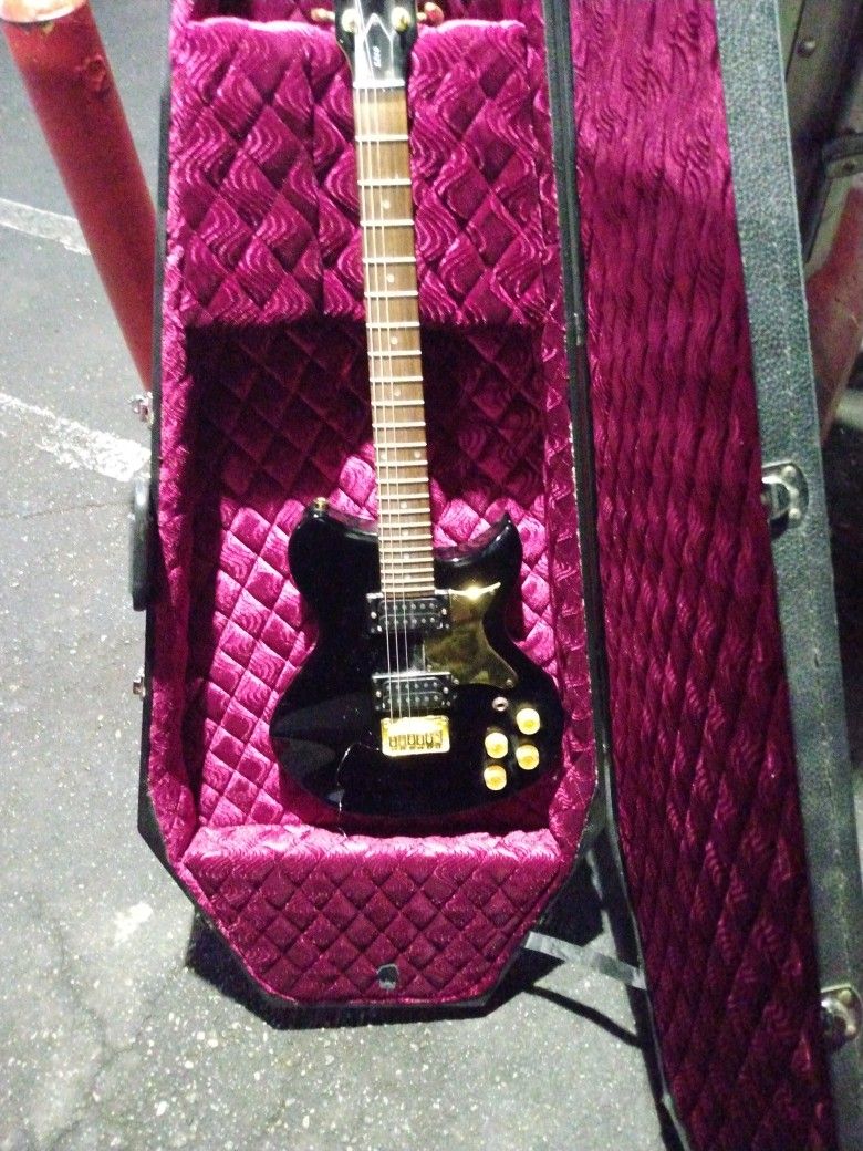 LYON electric, Six String Guitar/With "Coffin Case"