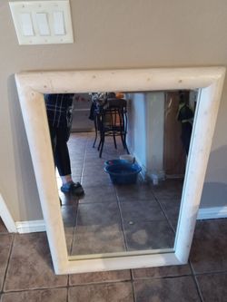 Solid White Oakwood Mirror 