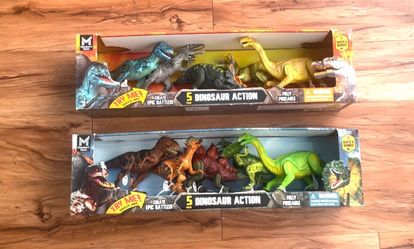 Dinosaur figures set.