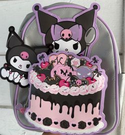 Kuromi Mini Backpack with Cake Design