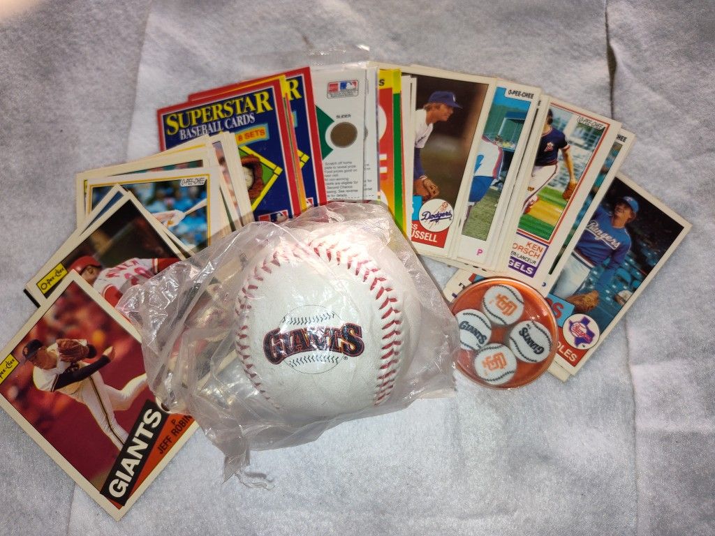 1990s SF Giants Chevron Baseball, 1980s Cards And Collectable