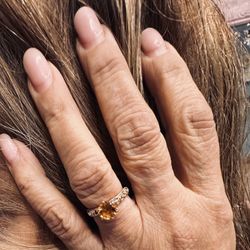 One Beautiful Citrine Ring Like New