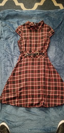 Tartan Dress Cap Sleeve