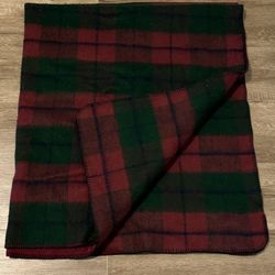 🚨Bargain: Large Plaid Wool/Cotton Soft Blanket, 60”x 54” inches