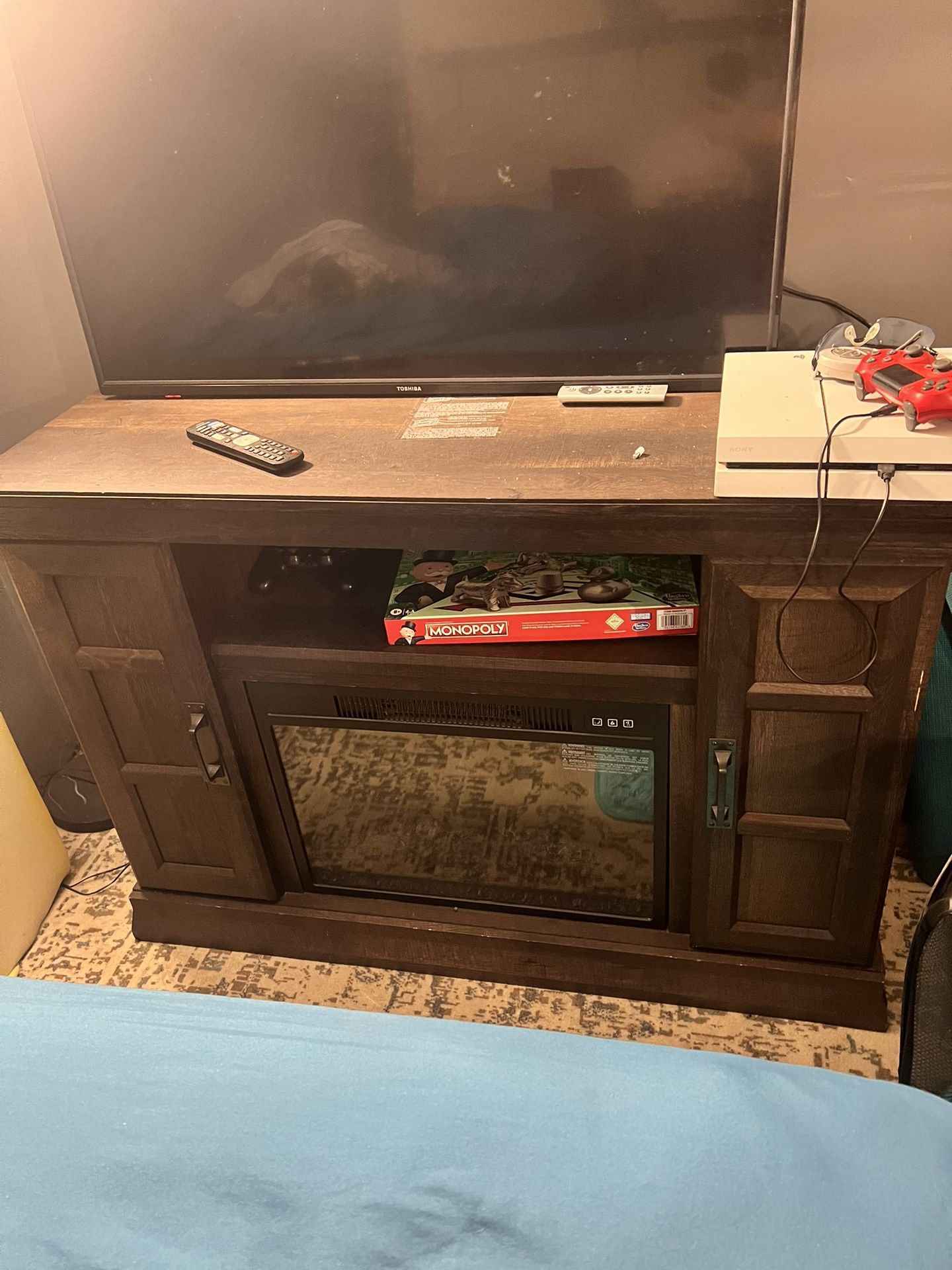 Fireplace 55” TV Stand 