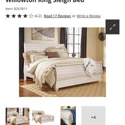 King Bed frame And Matching Drawers