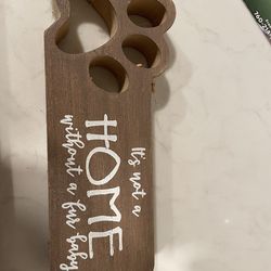 Paw Print Wooden sign ‘It is not a home without fur baby’