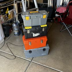 Four Plastic Tool Boxes $5 each