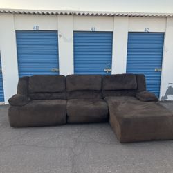 Delivery ~ Large Brown Recliner Sectional 