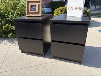 Two IKEA nightstands